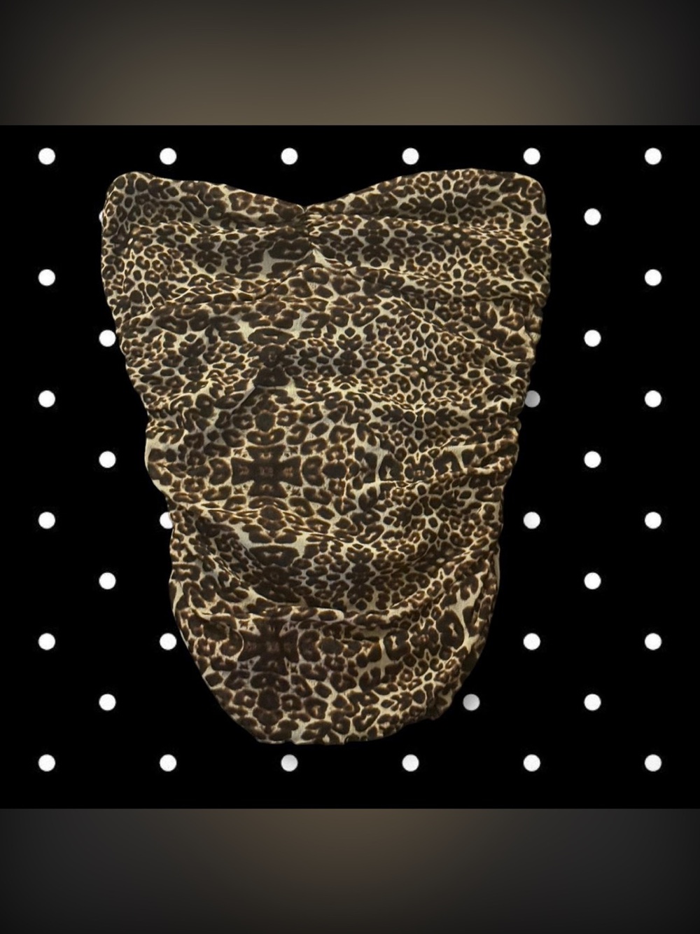 SHEIN Leopard Print Ruched Strapless
Tube top XL Y2K